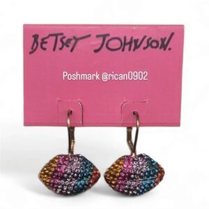 Betsey Johnson Rainbow Lip Earrings